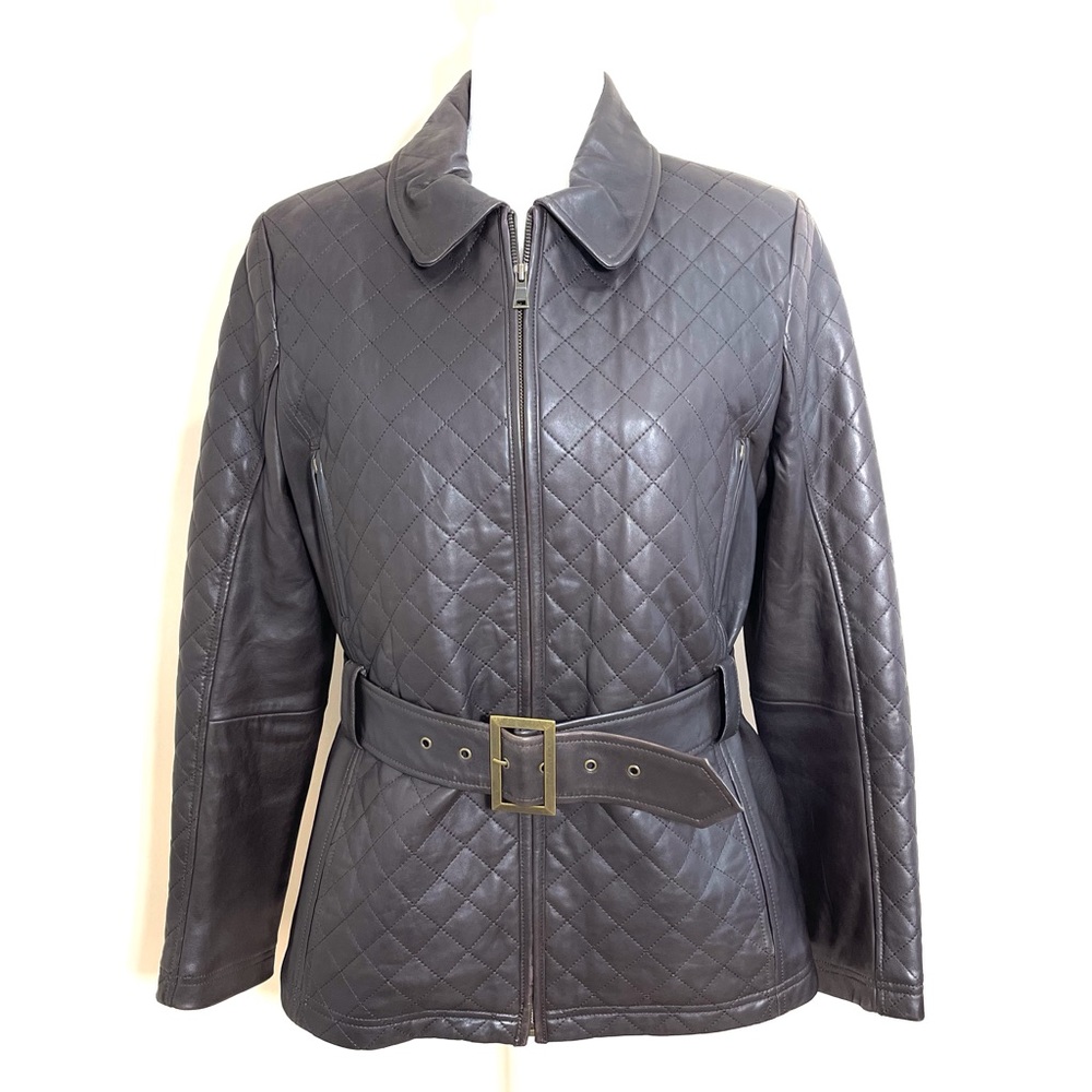 Tibor Leathers Belted Coat/Jacket Women’s Size L
